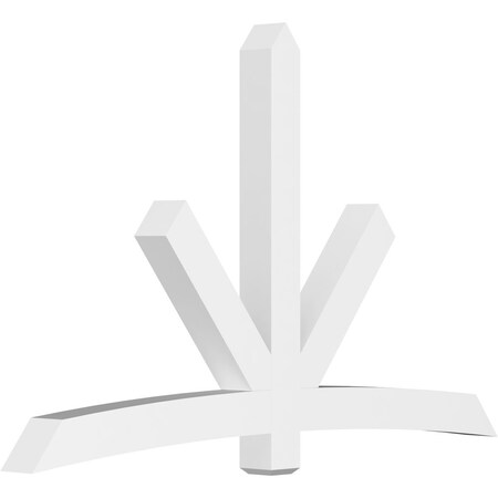 Ekena Millwork Alberta Architectural Grade PVC Gable Bracket, 96"W x 60"H x 6"D x 6"F, 15/12 Pitch GBP096X60X0606ALB00